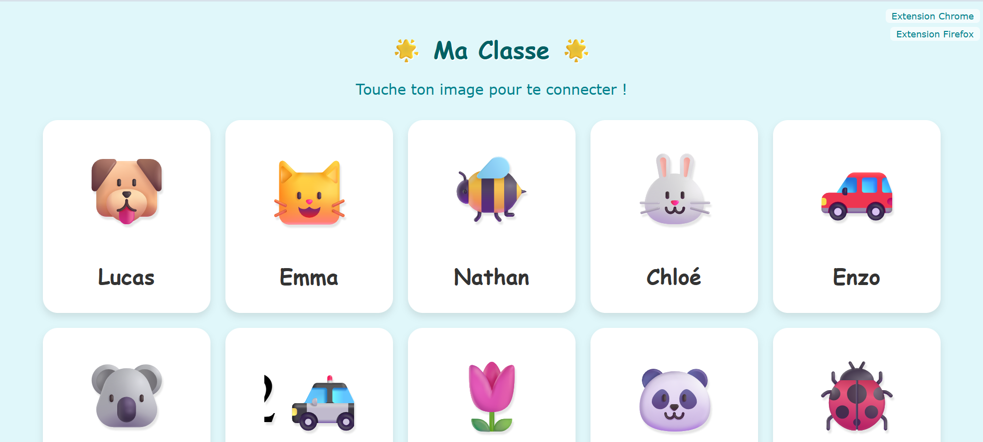 Interface élève